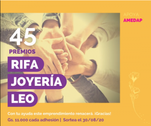 Rifa solidaria organizada por la Amedap
