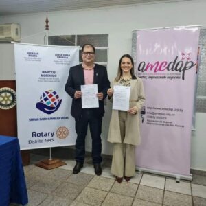 Amedap firma alianza con el Rotary Club de Ciudad del Este